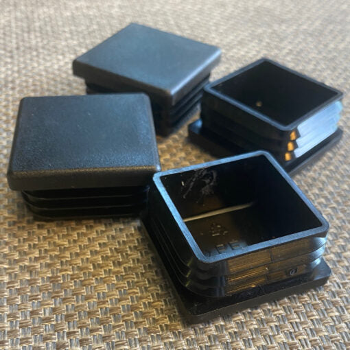 Plastknott, Frame Lounge sort, 4x4cm